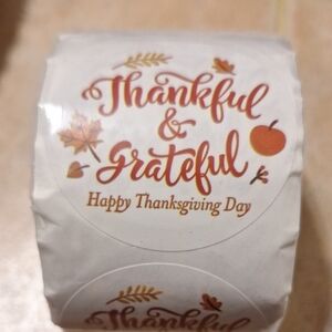 Thankful & Grateful Thanksgiving Sticker